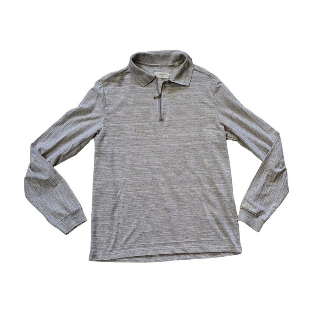 Comstock & Co Shirt 1/4 Zip Pullover Men's Heathered Gray Size Small
